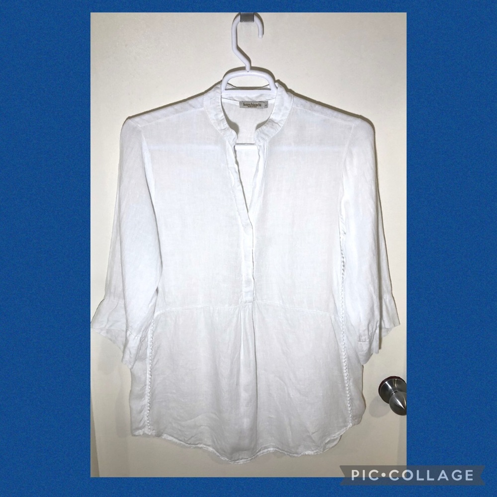 Laura Bianchi 100% Linen Tunic Top